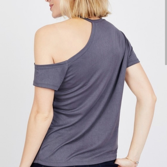818 Cut Out Gray Shirt - Picture 4 of 11